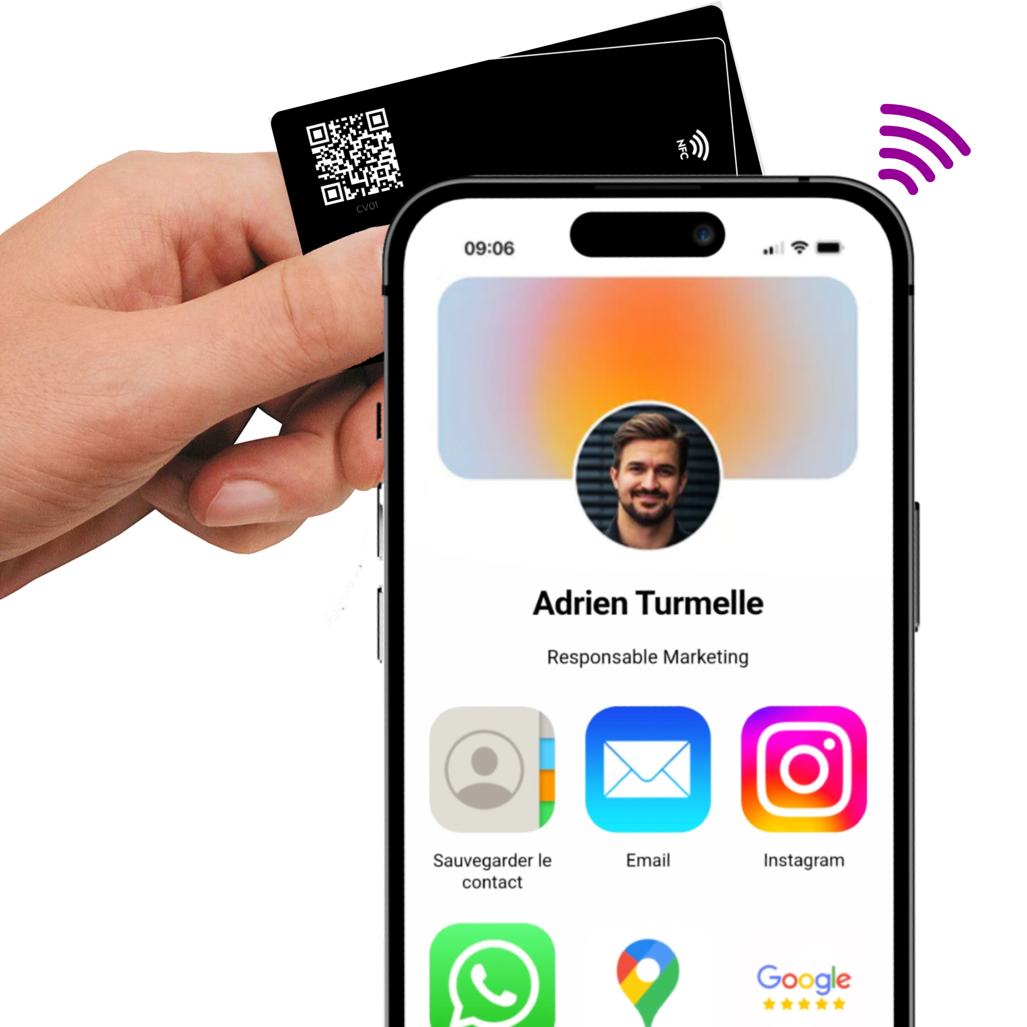 Carte de visite sans contact