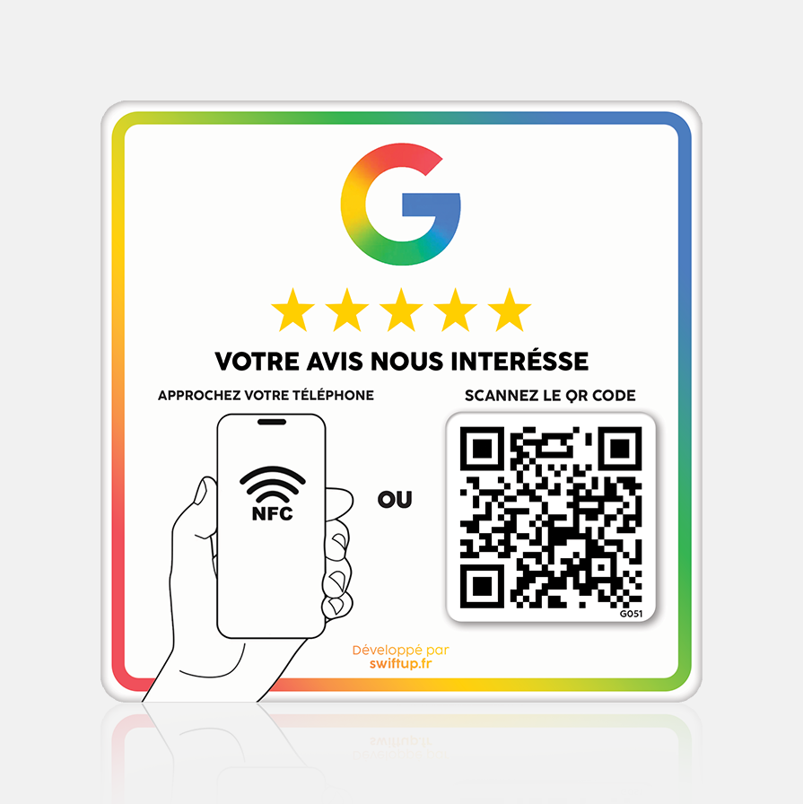 Plaque NFC Avis Google - Avis en 5 secondes