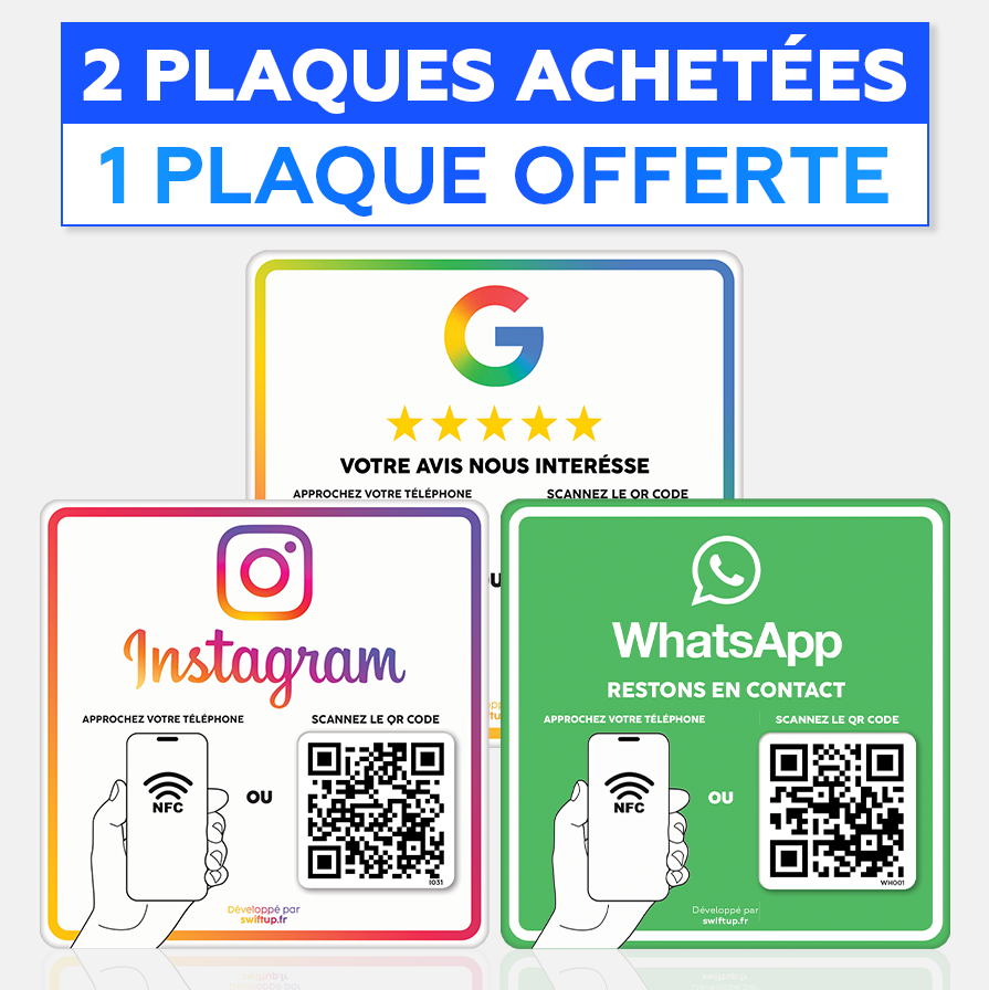 Pack de 3 plaques NFC